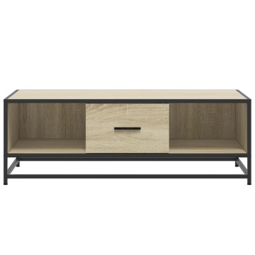 Măsuță cafea stejar sonoma 100x57x35 cm lemn prelucrat și metal - Img 8