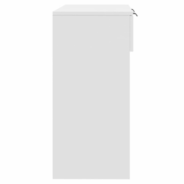 Măsuță consolă, alb, 90x36x75 cm, lemn prelucrat - Img 6