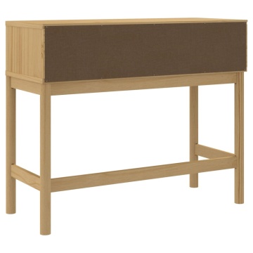 Măsuță consolă FLORO maro ceară 89,5x36,5x73 cm lemn masiv pin - Img 6