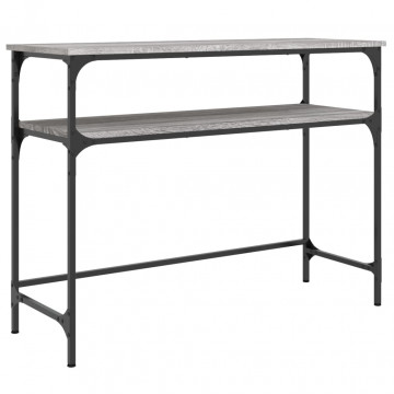 Măsuță consolă, gri sonoma, 100x35,5x75 cm, lemn prelucrat - Img 2