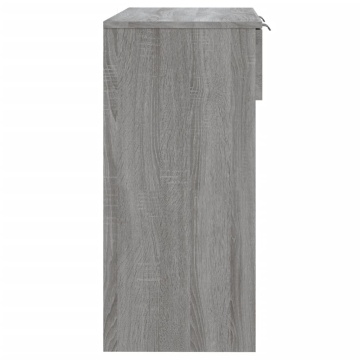 Măsuță consolă, gri sonoma, 90x36x75 cm, lemn prelucrat - Img 6
