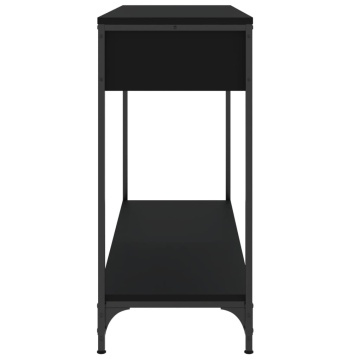 Măsuță consolă, negru, 100x34,5x75 cm, lemn compozit - Img 6