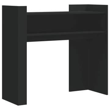 Măsuță consolă, negru, 100x35x90 cm, lemn prelucrat - Img 2