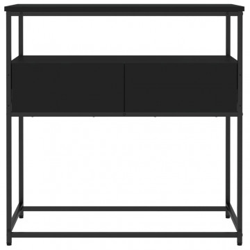 Măsuță consolă, negru, 75x40x75 cm, lemn compozit - Img 5