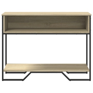 Măsuță consolă, stejar sonoma, 100x35x74,5 cm, lemn prelucrat - Img 4