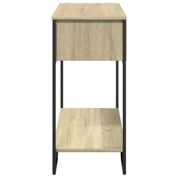 Măsuță consolă, stejar sonoma, 100x35x74,5 cm, lemn prelucrat - Img 8