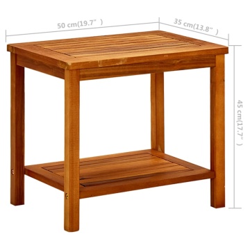 Măsuță de cafea, 50x35x45 cm, lemn masiv de acacia - Img 6