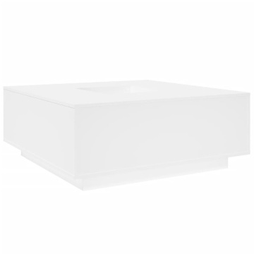 Măsuță de cafea alb 100x100x40 cm lemn prelucrat - Img 2