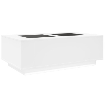 Măsuță de cafea cu LED infinity, alb, 116x69x40 cm - Img 7