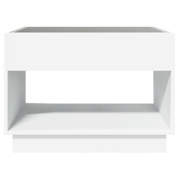 Măsuță de cafea cu LED infinity, alb, 70x50x50 cm - Img 5