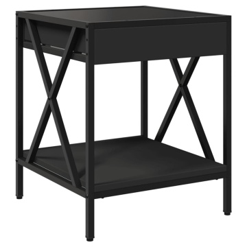 Măsuță de cafea cu LED infinity, negru, 40x40x49 cm - Img 7