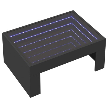 Măsuță de cafea cu LED infinity, negru, 70x50x30 cm - Img 3