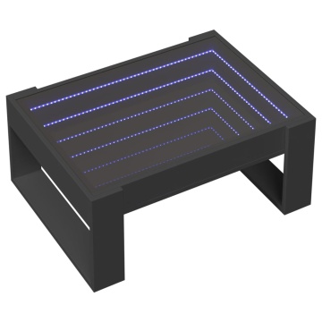 Măsuță de cafea cu LED infinity, negru, 70x53x30 cm - Img 3