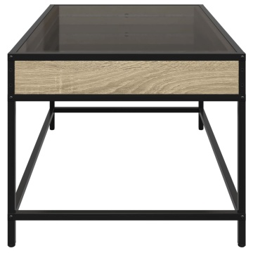 Măsuță de cafea cu LED infinity, stejar sonoma, 70x50x41 cm - Img 5
