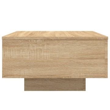 Măsuță de cafea cu lumini LED, stejar sonoma, 55x55x31 cm - Img 6