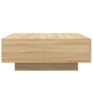 Măsuță de cafea cu lumini LED, stejar sonoma, 80x80x31 cm - Img 6