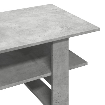 Măsuță de cafea, gri beton, 102x55x42 cm, lemn prelucrat - Img 5