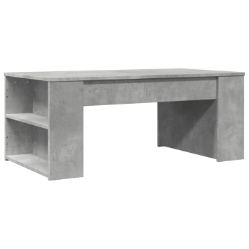 Măsuță de cafea, gri beton, 102x55x42 cm, lemn prelucrat - Img 5