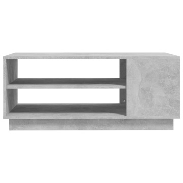 Măsuță de cafea, gri beton, 102x55x43 cm, lemn prelucrat - Img 7