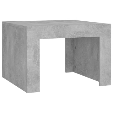 Măsuță de cafea, gri beton, 50x50x35 cm, lemn prelucrat - Img 2