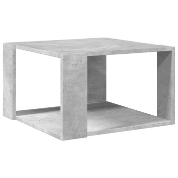 Măsuță de cafea, gri beton, 51,5x51,5x30 cm, lemn prelucrat - Img 2