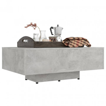 Măsuță de cafea, gri beton, 85x55x31 cm, PAL - Img 6