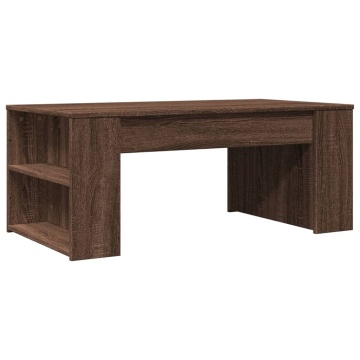 Măsuță de cafea, stejar maro, 102x55x42 cm, lemn prelucrat - Img 5