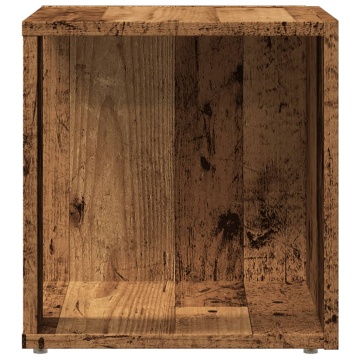 Măsuță laterală, lemn vechi, 33x33x34 cm, lemn prelucrat - Img 4