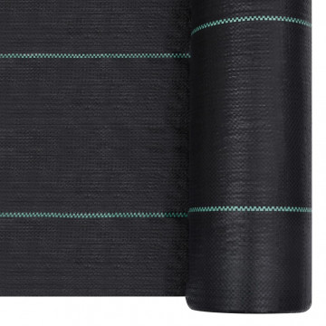 Membrană antiburuieni & antirădăcini, negru, 2x10 m, PP - Img 1