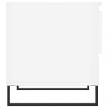 Mese de cafea 2 buc. alb extralucios 50x46x50 cm lemn compozit - Img 7