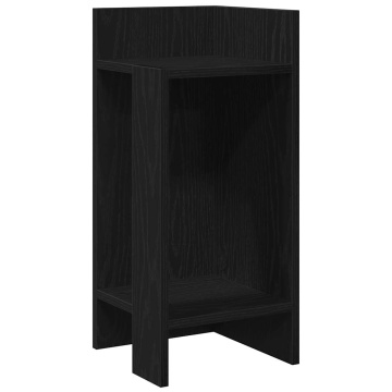 Mese laterale 2 buc cu raft negru 25,5x27x60 cm - Img 4