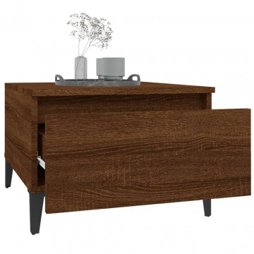 Mese laterale 2 buc. stejar maro 50x46x35 cm lemn compozit - Img 8