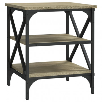Mese laterale 2 buc. stejar sonoma 40x42x50 cm lemn compozit - Img 8