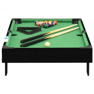Mini masă de biliard, 3 picioare, negru & verde 92 x 52 x 19 cm - Img 3