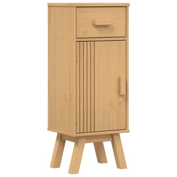 Mobilier de baie 35x30x90 cm din lemn masiv de pin - Img 2