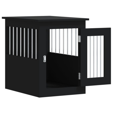 Mobilier tip ladă pentru câini negru 45x62x59 cm lemn prelucrat - Img 5