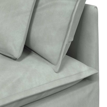 Modul modular de colț pentru canapea cu perne gri deschis 100cm - Img 5