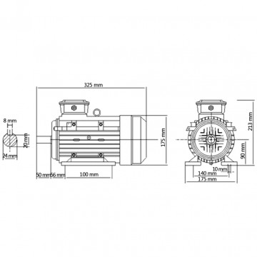 Motor electric trifazic aluminiu 1,5kW / 2CP 2 poli 2840 RPM - Img 6
