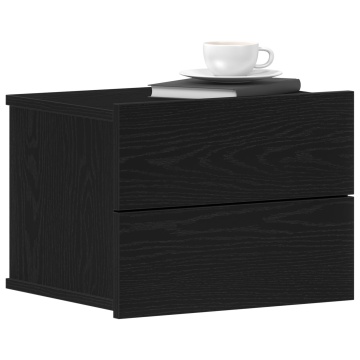 Noptieră 2 bucăți Stejar Negru 40x30x30 cm Lemn prelucrat - Img 3