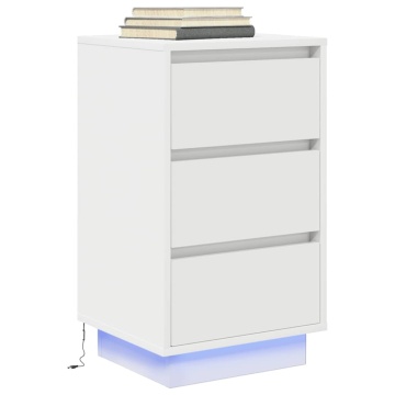 Noptiera cu lumini LED alb 38x34x65 cm - Img 8