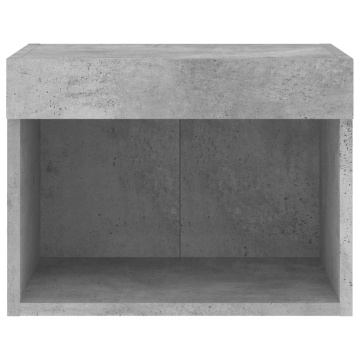 Noptieră cu lumini LED montată pe perete, gri beton - Img 6