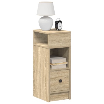 Noptiera cu sertar Stejar Sonoma 25x31x66 cm - Img 1