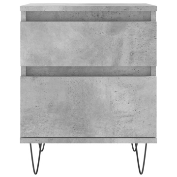 Noptieră, gri beton, 40x35x50 cm, lemn compozit - Img 8