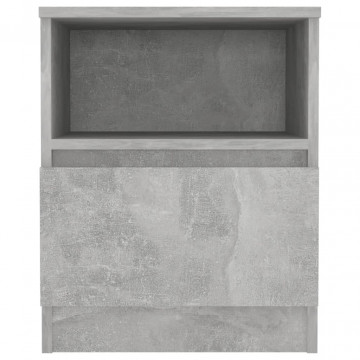 Noptieră, gri beton, 40x40x50 cm ,PAL - Img 3
