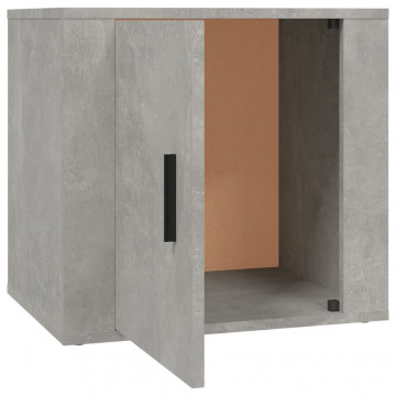 Noptieră, gri beton, 50x39x47 cm - Img 6