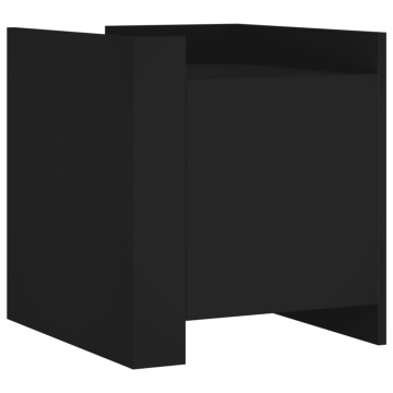 Noptieră, negru, 45x50x50 cm, lemn prelucrat - Img 2
