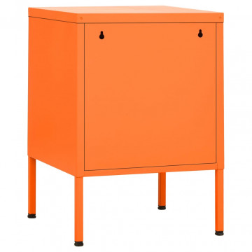 Noptieră, portocaliu, 35x35x51 cm oțel - Img 8