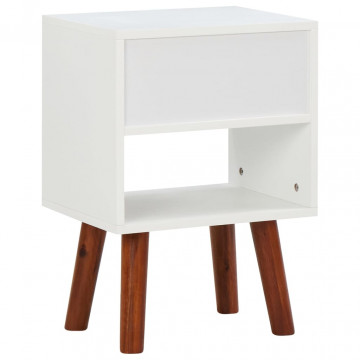 Noptiere, 2 buc., 40x30x57 cm, lemn masiv de acacia - Img 3