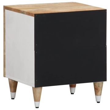 Noptiere, 2 buc., 40x33,5x46 cm, lemn masiv de acacia - Img 5