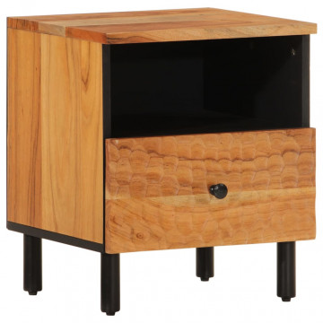 Noptiere, 2 buc., 40x33x46 cm, lemn masiv de acacia - Img 2